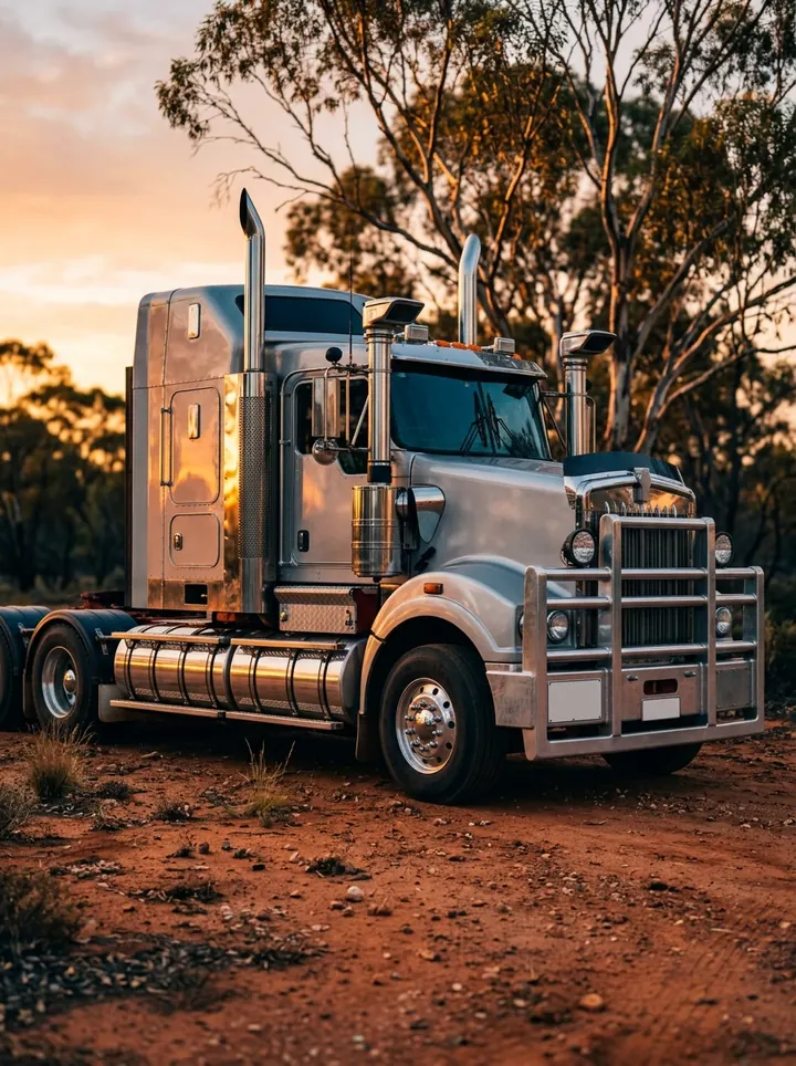 Polished fuel tank reflecting the outback sky – mobile truck polishing Kemps Creek